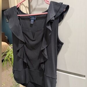 Daytrip Black Ruffle Blouse